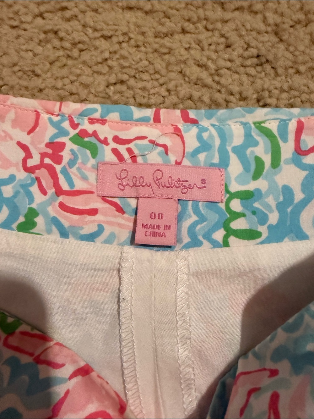 Lilly Pulitzer Lobster Print Mini Skort Size 00 - XXS - Preppy Coastal - Picture 3 of 7